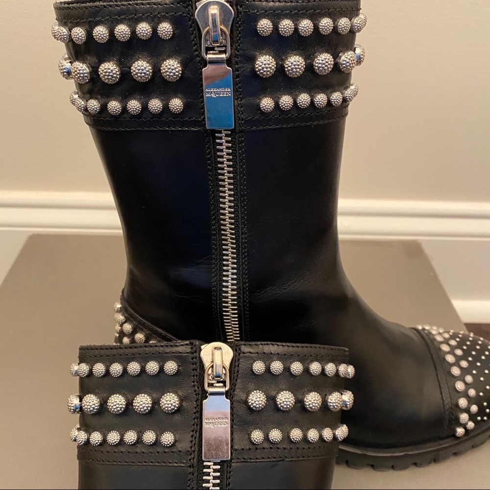 Alexander McQueen Studded Ankle Boots - Picture 8 of 11